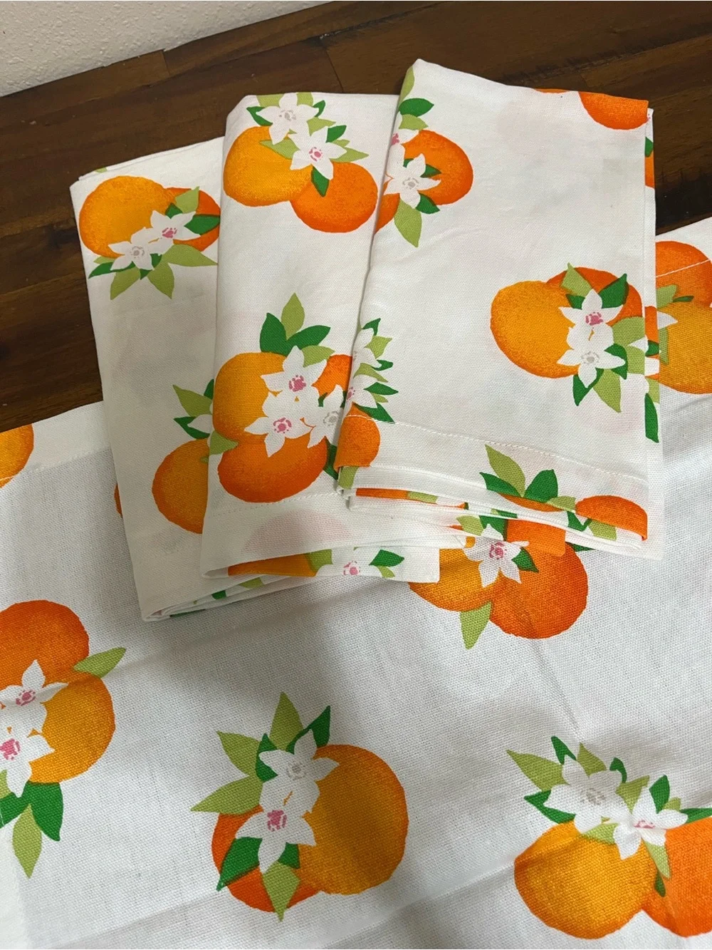 kate spade White Orange Citrus Napkin Set